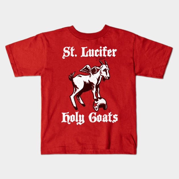 St. Lucifer Holy Goats Kids T-Shirt by GiMETZCO!